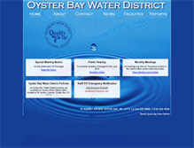 Tablet Screenshot of oysterbaywaterdistrict.com